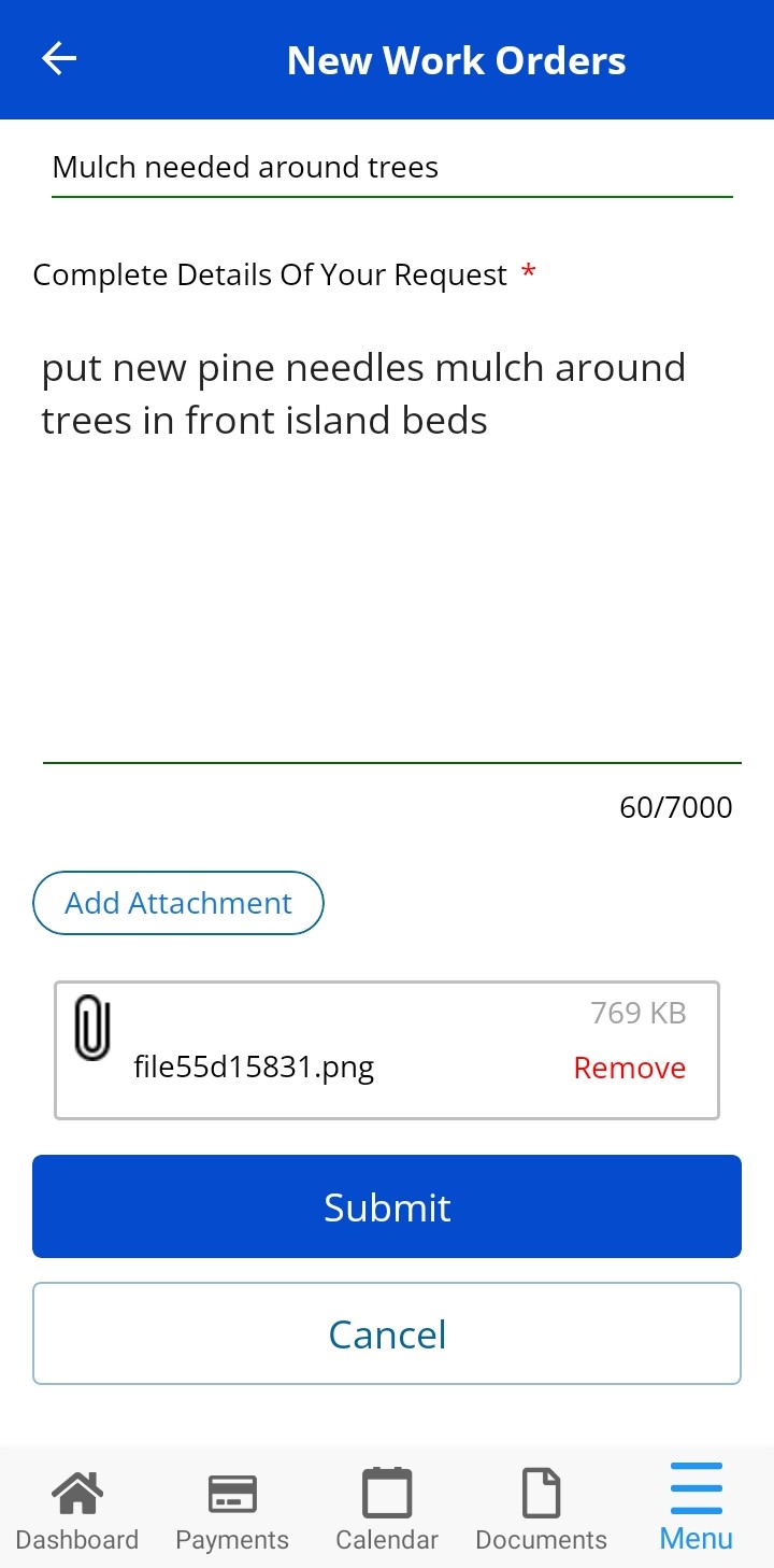 Submitting Work Orders in the Homeowner App